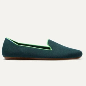 Rothy's The Loafer Flat Slip-On Merino Wool Winter Green Size W6.5 NWOB